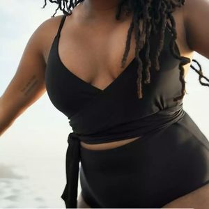 NWOT Aerie Wrap One Piece Swimsuit M Long